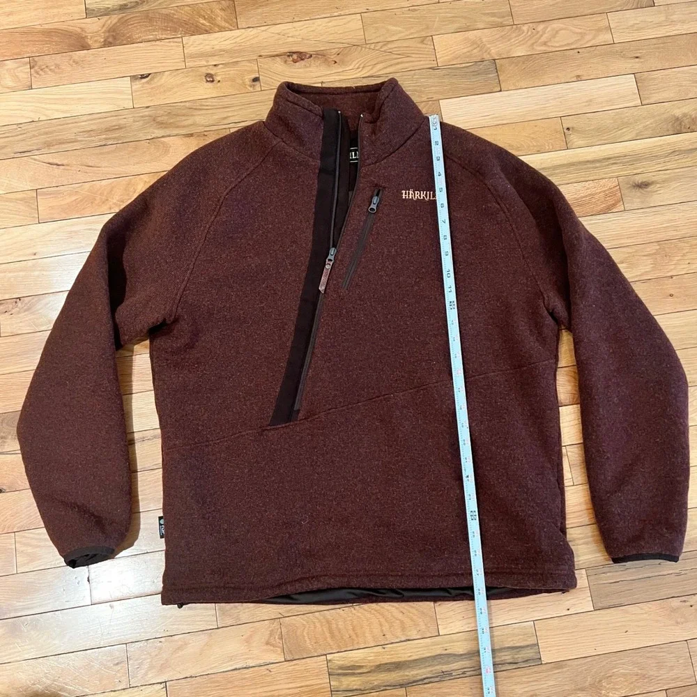 Harkila Kamko Men XXL Burgundy‎ Fleece Pullover 1/4 Zip Hunting Jacket XL Red